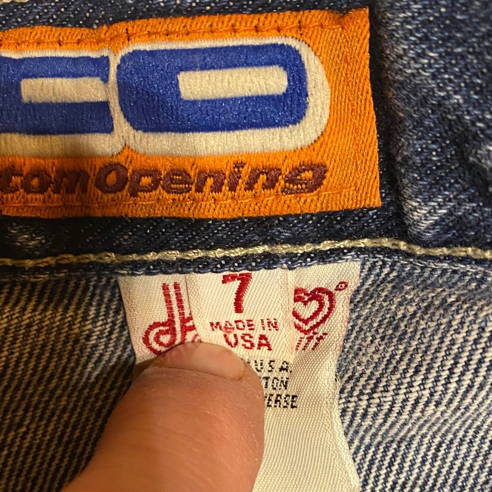 Vintage 1990 JNCO 1031 Girlie Stuff Jeans 22” bottom opening Size 7 - Picture 5 of 17